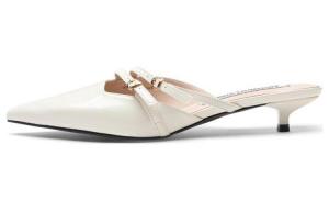 Женские тапочки с закрытым носком Toomanyshoes, экрю