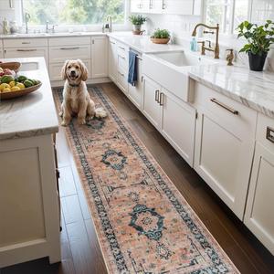 Ковровая дорожка Hy Hao Yun Lai для кухни, 61х305 см, оранжевый