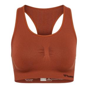 Женский бесшовный спортивный топ Hm Shaping HUMMEL, темно коричневый