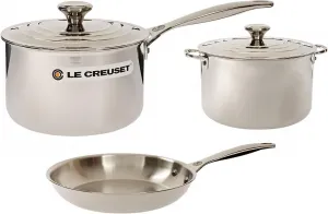 Набор кухонной посуды Le Creuset Tri-Ply, 5 предметов, серебряный