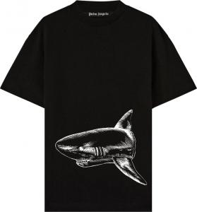 Футболка Palm Angels Broken Shark Classic Tee 'Black', черный