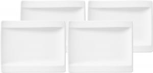 Набор тарелок для хлеба Villeroy & Boch NewWave, 4 предмета, 18,3x14,8 см, белый