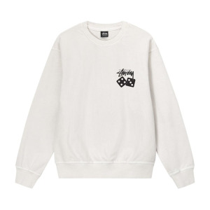 Толстовка Stussy Dice Pigment Dyed Crew 'Natural', белый