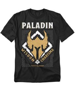 Мужская футболка Dungeons Dragons Paladin Wisdom Charisma D&D, Black