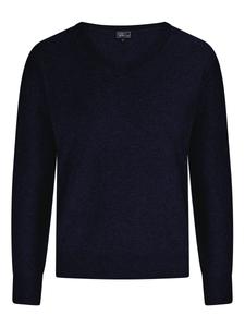 Свитер с v-образным вырезом CASH-MERE.CH Sweater, морской синий