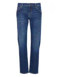 Джинсы с пятью карманами и зауженным кроем DOLCE & GABBANA, синий