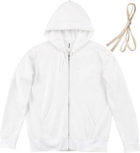 Мужская толстовка на молнии Glimmer 00348-AFZ с флисовой подкладкой, 10,0 унций, белый