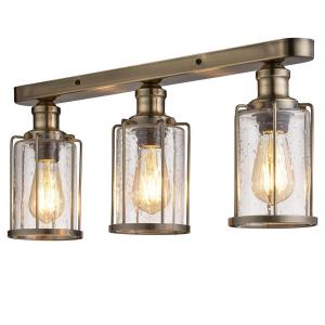 Потолочный светильник searchlight Urban, прозрачное стекло / сталь - 3 лампы