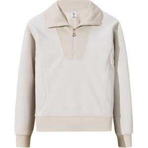 Толстовка женская White Tea Brown ANTA, белый/коричневый