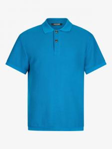 Рубашка-поло из хлопка Roberto Cavalli, синий