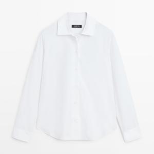 Рубашка Massimo Dutti Cotton Poplin, белый