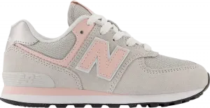 Кроссовки New Balance 574 Little Kid 'Core Pack - Rain Cloud Pink Haze', серый