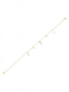 Adeliás Женский кулон - кулон в виде символа бесконечности из нержавеющей стали с золотым покрытием