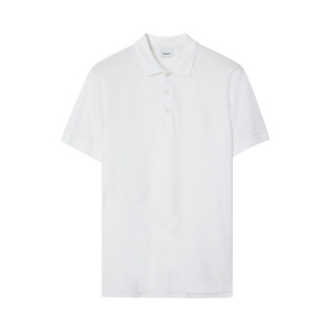 Рубашка Burberry Embroidered Oak Leaf Crest Piqué Polo Shirt 'White', белый