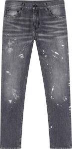 Джинсы Off-White Diag Outline Paint Skinny Jeans 'Vintage Grey/White', серый