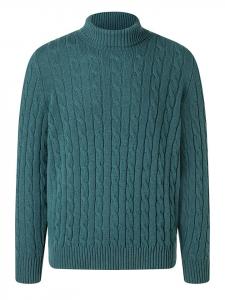 Maerz Muenchen Шерстяной свитер с высоким воротником цвета бензина