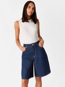Аутентичные джинсовые шорты до колена Whistles, Dark Blue