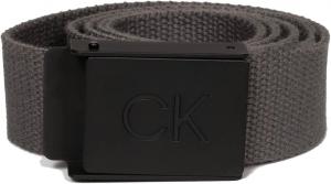 Ремень для гольфа Calvin Klein Mens 2024 CK Monogram Matt Buckle с пряжкой, подобранный под размер, Charcoal