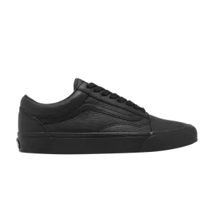Кроссовки Vans Old Skool Leather 'Triple Black', черный