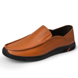 Повседневные кожаные туфли мужские BAGE, Brown