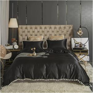 YUSIWOAL Комплект постельного белья с декоративными шариками на наволочках