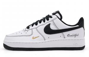 Nike Женские легкие низкие скейтбордные кроссовки Air Force 1 Reverse Panda с амортизацией, черный и белые