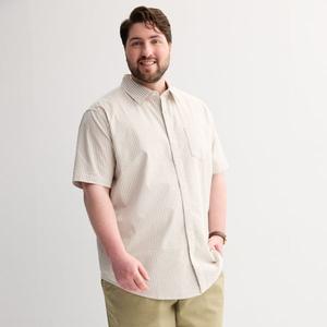 Рубашка с коротким рукавом для больших и высоких Sonoma Goods For Life, цвет melon stripe tan