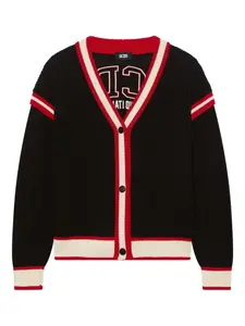 Кардиган из шерстяной смеси Gcds, черный