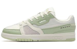 Кроссовки для скейтбординга женские, низкие, светло-бежевые, белые/зеленые, цвета ice pick Anta