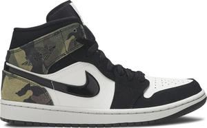 Кроссовки Air Jordan 1 Mid Camo, черный