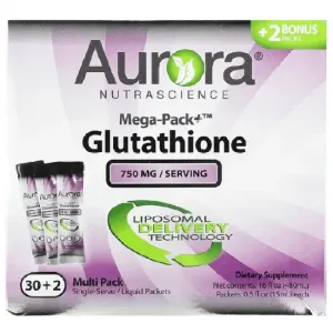 Витамин C с глутатионом Aurora Nutrascience 750 мг, 32 упаковки