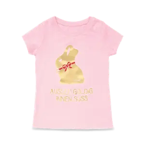 Детская футболка Lindt Golden On The Outside, Sweet On The Inside, размер 110-116, розовый