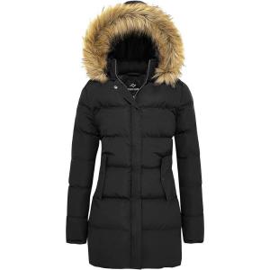 Куртка Farvalue Women's Winter Coat Thicken Puffer, черный