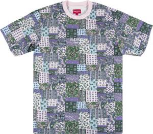 Футболка Supreme Patchwork Paisley Short-Sleeve Top 'Pink', розовый