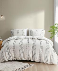 Комплект постельного белья kara jacquard из 3 предметов, размер full/queen INK+IVY, Ivory