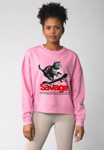 Толстовка watapparel SAVAGE CAT, Bubble Pink/Light Pink