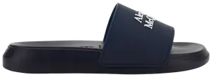 Шлепанцы Alexander McQueen Wmns Logo Slides 'Navy', синий