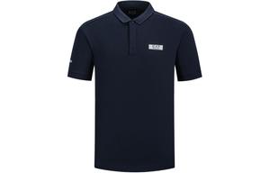 Поло с логотипом EMPORIO ARMANI, темно-синий