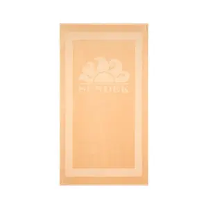 Полотенце Sundek Jacquard из махровой ткани с логотипом и рамкой, коричневый