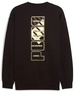 Мужской просторный свитшот с круглой горловиной Puma, черный