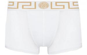 Греческий принт Растягивающиеся Боксеры VERSACE, Белый