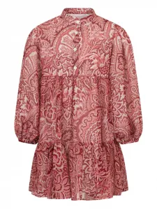 Многоярусное платье с принтом пейсли ETRO KIDS, розовый