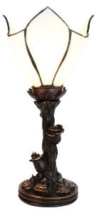 Настольная лампа Тиффани Clayre & Eef Tischlampe Beata, белый - стекло - 18 х 32 х 18 см