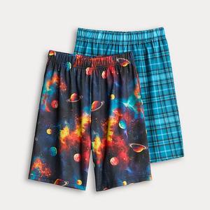 Детский комплект пижамы с шортами Cuddl Duds, Space Plaid
