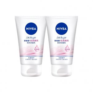 Пенка для умывания шелковая осветляющая увлажняющая очищающая 100г/100г*2 NIVEA