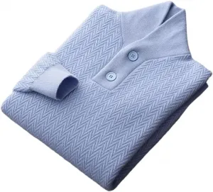 Мужской ретро пуловер с воротником-шалью, свободный крой, прямая линия низа