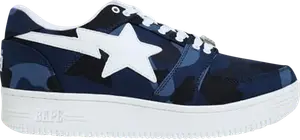 Кроссовки Bapesta Canvas Low Navy Camo, синий