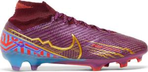 Бутсы Nike Kylian Mbappé x Zoom Mercurial Superfly 9 Elite FG 'Dark Beetroot Metallic Vivid Gold', фиолетовый
