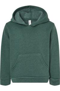 BELLA + CANVAS Детская флисовая толстовка с капюшоном, Heather Forest