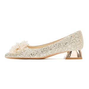 Туфли на высоком каблуке, женские, шампанского цвета BINGO DUCK, Champagne 3Cm